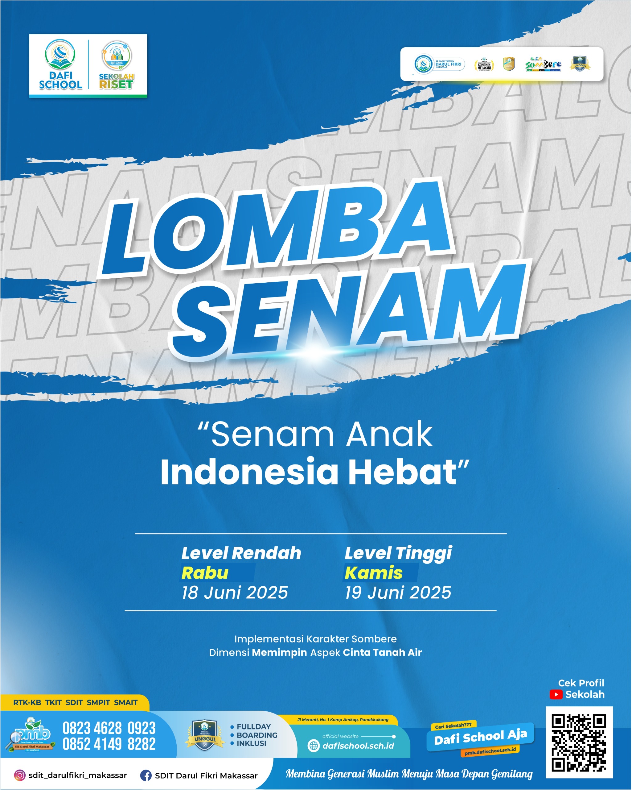 Senam Anak Indonesia Hebat: SDIT Darul Fikri Makassar Tumbuhkan Semangat Cinta Tanah Air dan Gaya Hidup Sehat