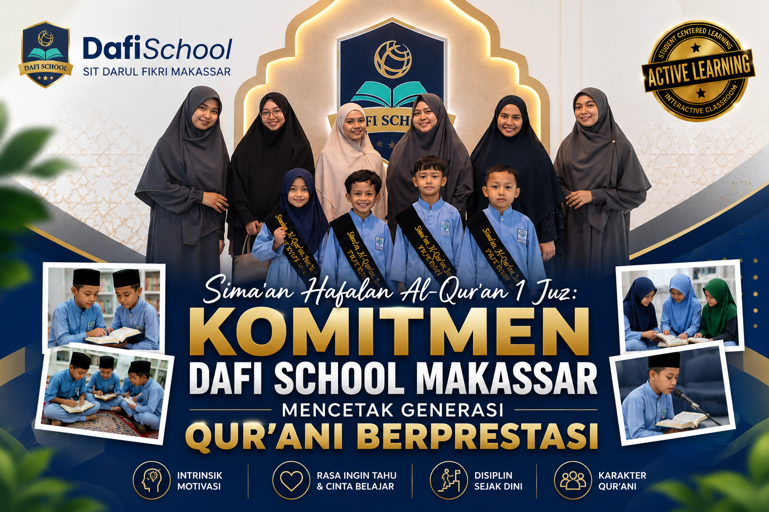 Sima'an Hafalan Al-Qur'an 1 Juz: Komitmen DAFI School Makassar Mencetak Generasi Qur'ani Berprestasi
